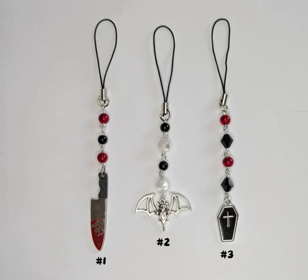 Halloween Gothic phone charms