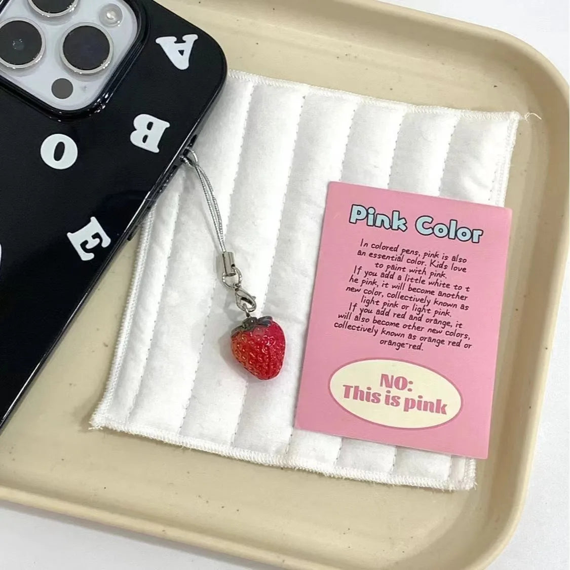 Strawberry Beads Phone Chain