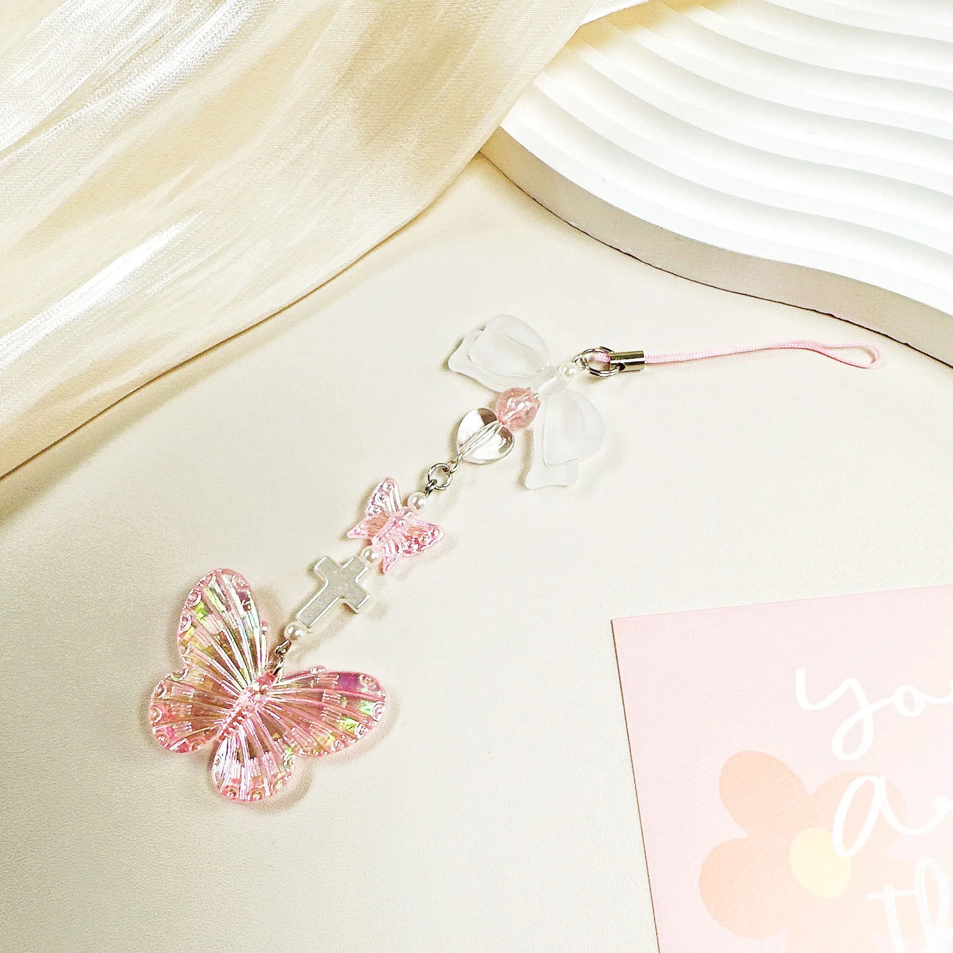 pink phone charm