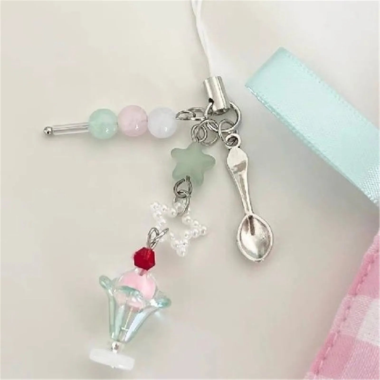 pink phone charm